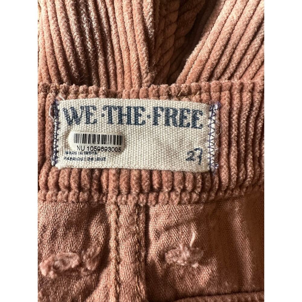 Free People Good Luck Cord Barrel Jeans Tan Brown Neutral Size 27 Corduroy - Picture 9 of 15
